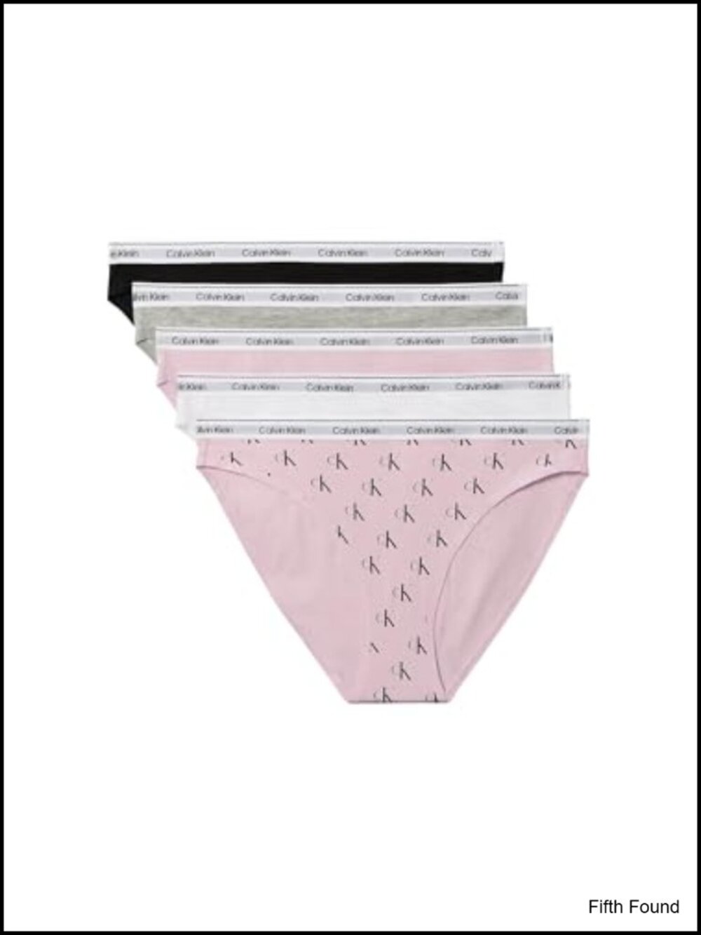 Women's 5-Pack Cotton Stretch Bikini Panties, Soft Logo Waistband